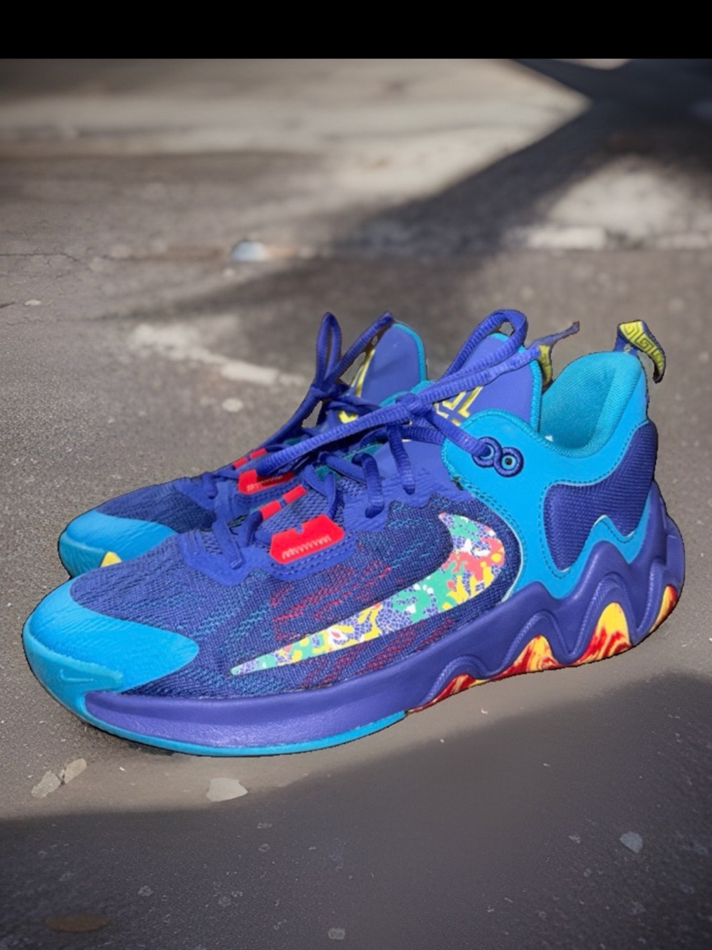 Nike Kids Blue and Teal Multi-Accent Sneakers